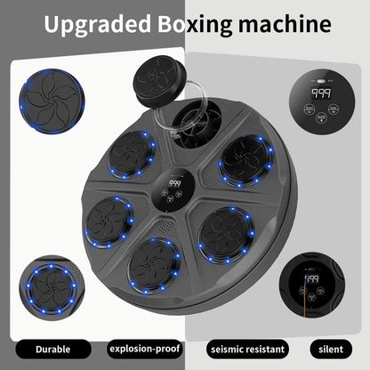 Christmas Gift, Upgrade and Increase the Six-Target Intelligent Boxing Training Set, Musical Boxing Machine with Gloves, Intelligent Counting Boxing Machine, Electronic Boxing Training Target, 12 Speed Adjustable, 12 Strike Modes