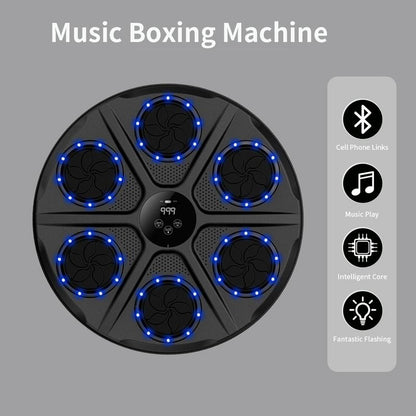 Christmas Gift, Upgrade and Increase the Six-Target Intelligent Boxing Training Set, Musical Boxing Machine with Gloves, Intelligent Counting Boxing Machine, Electronic Boxing Training Target, 12 Speed Adjustable, 12 Strike Modes